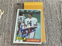 KEN ANDERSON Moeller Signed 1981 Topps with Signing Ticket