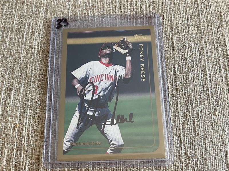 POKEY REESE Hand Signed 1999 Topps