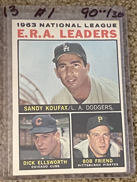 1964 TOPPS ERA LEADERS #1 SANDY KOUFAX ++