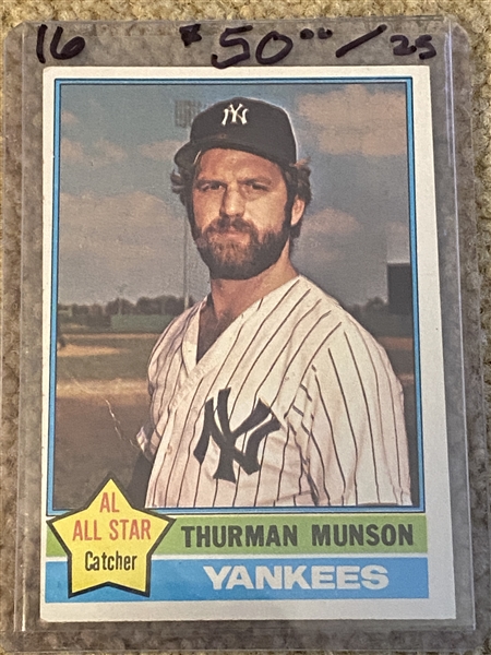1976 TOPPS THURMAN MUNSON 650  $50.00 / $25.00