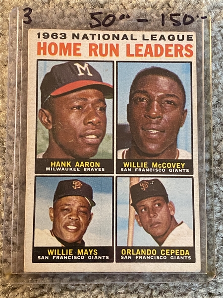 1964 TOPPS #9 AARON MCCOVEY MAYS CEPEDA  Books $50.00- $150.00