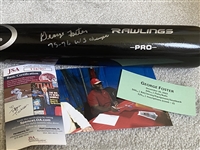 GEORGE FOSTER Moeller Signed Inscribed Big Stick Bat BLANK BATS NOW SELL $50 UNSIGNED with SHOW TICKET & PIC & $15 JSA COA