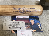 MARTY B. Moeller Signed Inscribed on $75 LOUISVILLLE SLUGGER BAT with SHOW TICKET & PIC and $15 JSA COA in $10 TUBE with $25 ATOBTTR INSCRIPTION.... COST $155 AT OUR SHOW FOR THIS 
