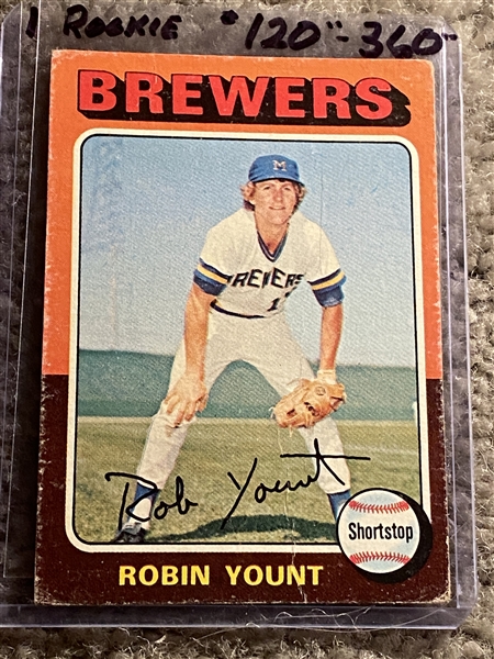 ROBIN YOUNT 1975 TOPPS #223 ROOKIE Books $120.00- $360.00 Not Mint