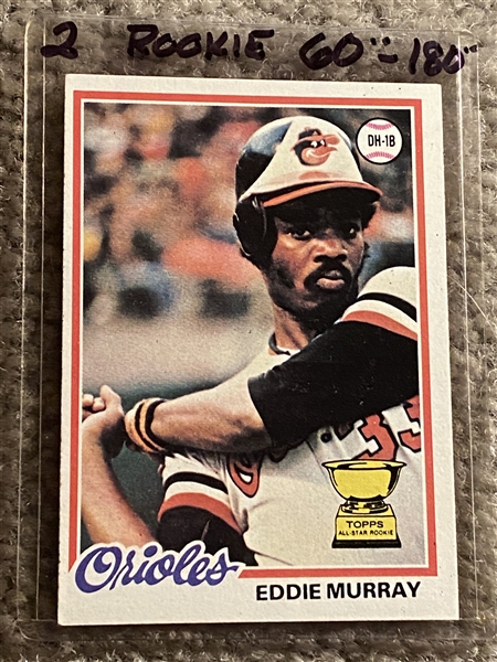EDDIE MURRAY 1978 TOPPS ROOKIE #36 Books $60.00-$180.00 Nicely Centered