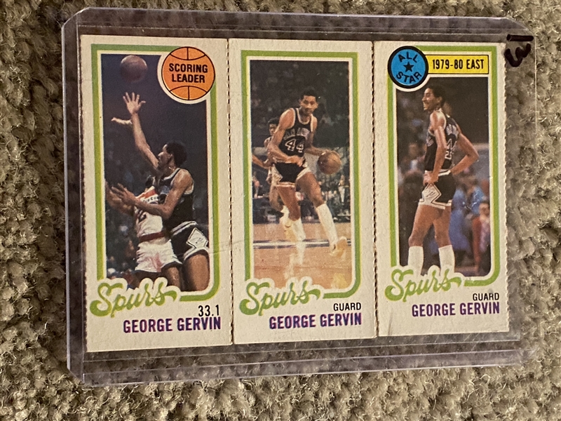 1980/81 TOPPS BASKETBALL RIPPED 3 GEORGE GERVINS