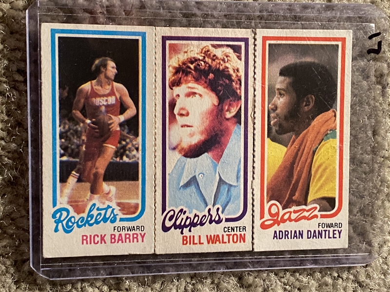 1980/81 TOPPS BASKETBALL RIPPED BARRY WALTON DANTLEY