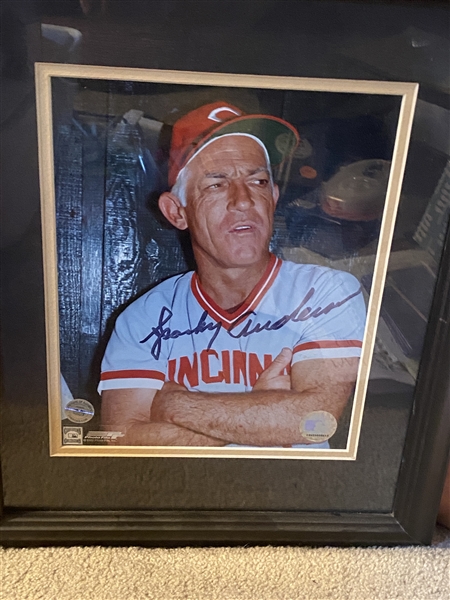 SPARKY ANDERSON BOLD BEAUTY SIGNED in $30.00 13x16 FRAME