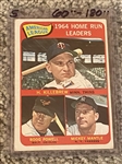 1965 TOPPS #3 HR LEADERS with MICKEY MANTLE  $60.00- $180.00