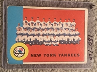 1963 TOPPS #247 NEW YORK YANKEES TEAM CARD Book $60.00- $180.00