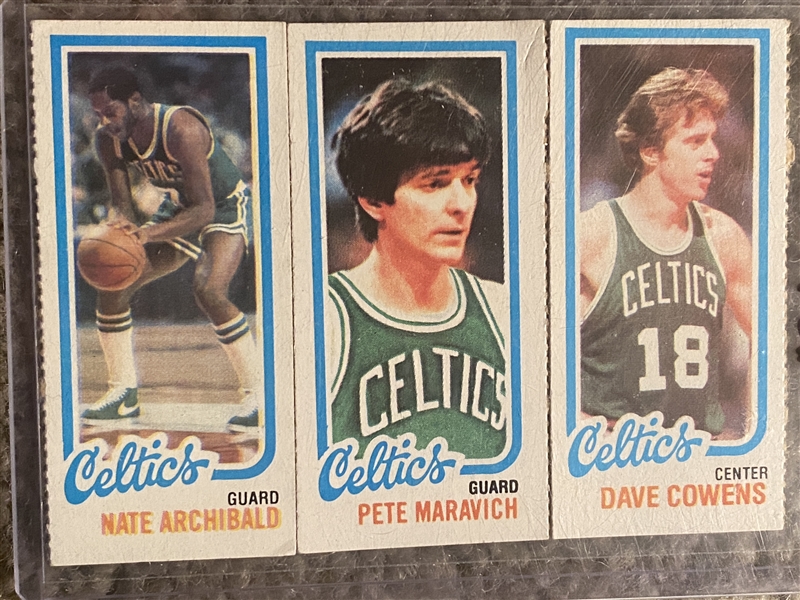 1980/81 TOPPS "RIPPED" MARAVICH  COWENS  ARCHIBALD  3 HOFers  $$ READ 