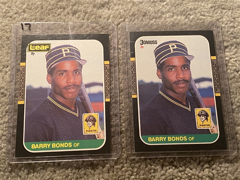 BARRY BONDS 1987 DONRUSS and LEAF ROOKIES LOT OF 2 
