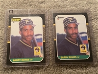 BARRY BONDS 1987 DONRUSS and LEAF ROOKIES LOT OF 2 