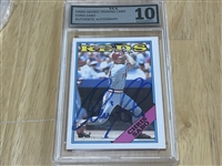 CHRIS SABO Signed 1988 Topps Traded Rookie VGA 10