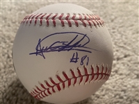 DANIEL CORCINO SIGNED ON $30 SNOW WHITE MLB BASEBALL with MLB.COM COA 