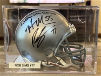 Ohio State Mini Helmet In Display Case Signed by ROB SIMS